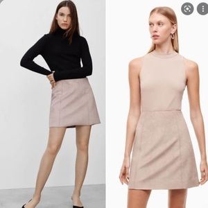 Babaton Hopper Suede Mini Skirt